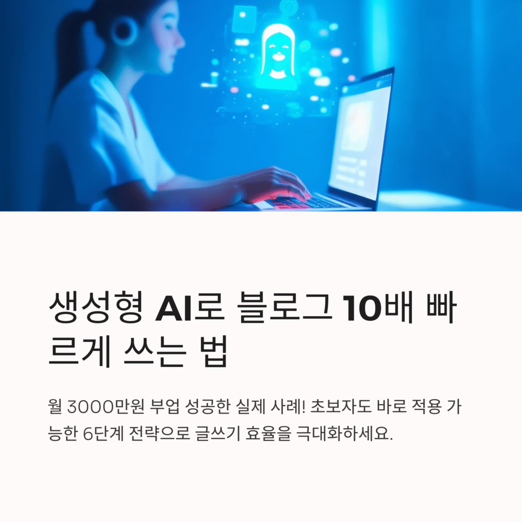 생성형 AI로 블로그 10배 빠르게 쓰는 법