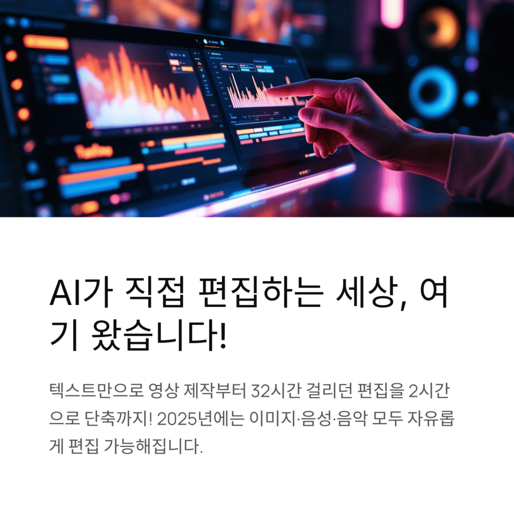 AI가 직접 편집하는 세상, 여기 왔습니다!